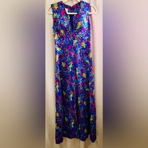 Vintage Beautiful Multicolored Custom Made Harriet’s Hawaiian Dress SZ 8.